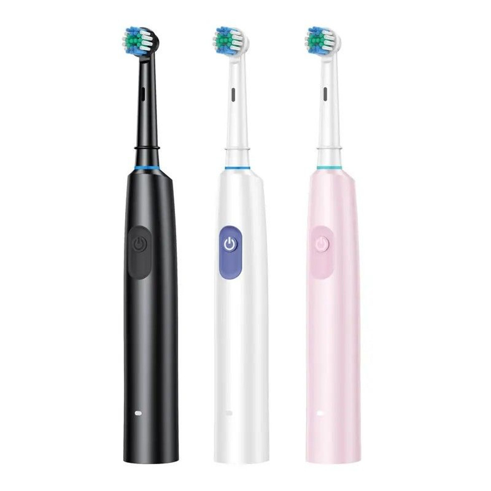 Rotary Rechargeable Electric Toothbrush For Adults 8 Soft Brush Heads Included 3