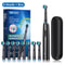 Rotary Rechargeable Electric Toothbrush For Adults 8 Soft Brush Heads Included 4