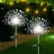 60LED Solar Fireworks Lights Outdoor Waterproof Garden Decor 8 Modes Remote Control 15