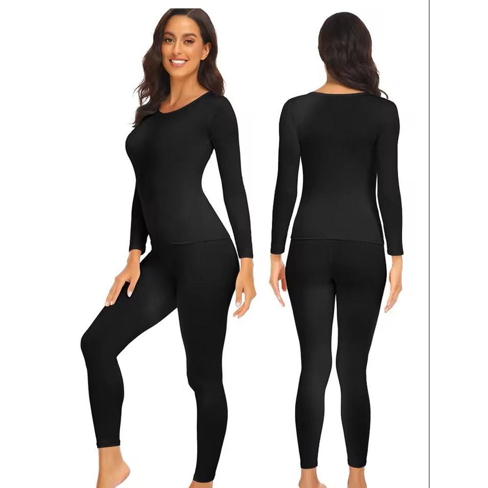 Performance Thermal Base Layer Set 2Pack FleeceLined Long Johns For Women Ideal For Hiking Skiing