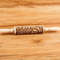137in Wooden Christmas Embossed Rolling Pin Deep Engraved Cookie Dough Roller With Santa Reindeer