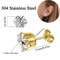2PCS Disposable Ear Piercing Kit Builtin Stud Guns Bonus Cubic Zirconia Earrings Safe Easy Home 13
