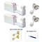 2PCS Disposable Ear Piercing Kit Builtin Stud Guns Bonus Cubic Zirconia Earrings Safe Easy Home 2