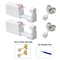 2PCS Disposable Ear Piercing Kit Builtin Stud Guns Bonus Cubic Zirconia Earrings Safe Easy Home