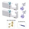 2PCS Disposable Ear Piercing Kit Builtin Stud Guns Bonus Cubic Zirconia Earrings Safe Easy Home