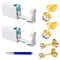 2PCS Disposable Ear Piercing Kit Builtin Stud Guns Bonus Cubic Zirconia Earrings Safe Easy Home