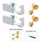 2PCS Disposable Ear Piercing Kit Builtin Stud Guns Bonus Cubic Zirconia Earrings Safe Easy Home 18