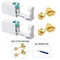 2PCS Disposable Ear Piercing Kit Builtin Stud Guns Bonus Cubic Zirconia Earrings Safe Easy Home