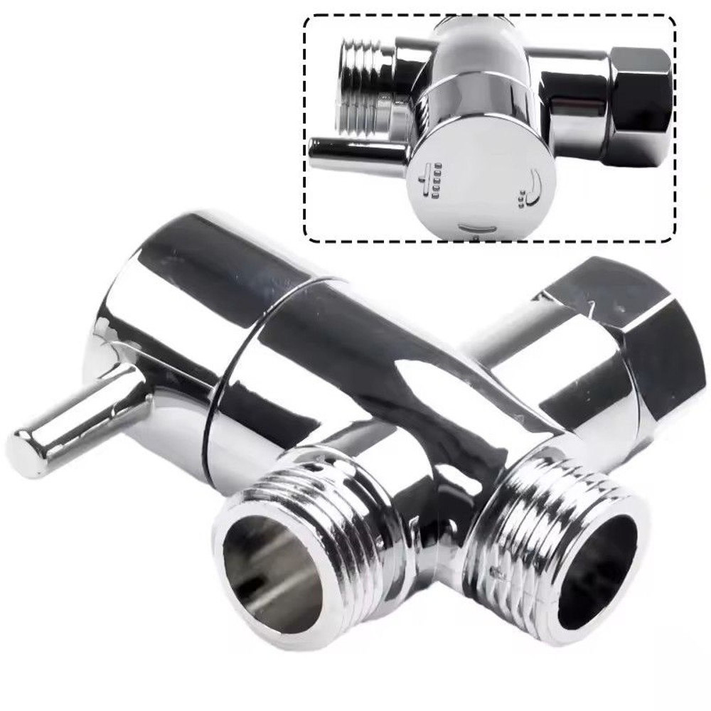 3Way Shower Diverter Valve G12 Universal TripleFunction Switch Adapter For Handheld Fixed Shower