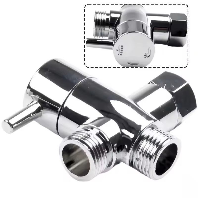 3Way Shower Diverter Valve G12 Universal TripleFunction Switch Adapter For Handheld Fixed Shower