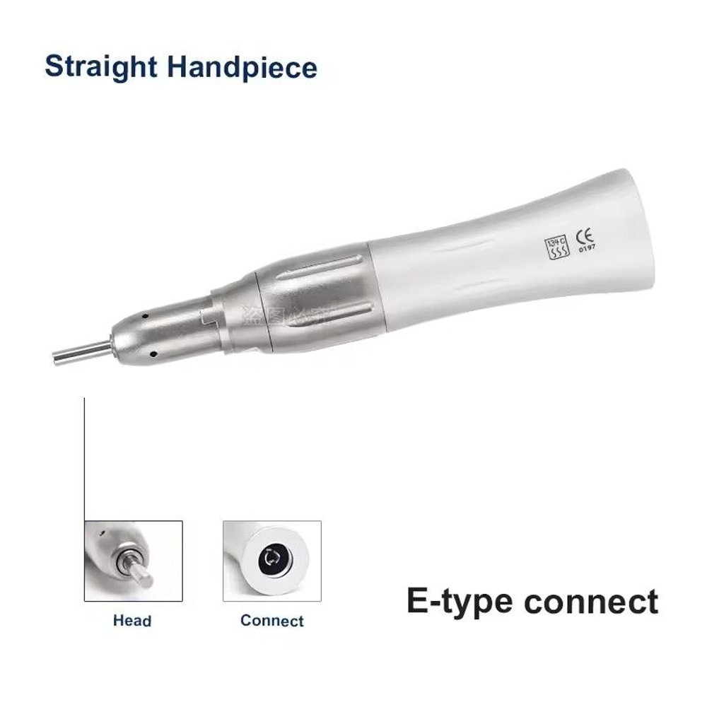 Dental Straight Nose Cone Low Speed Handpiece 1 To 1 Ratio For E Type Motors 1