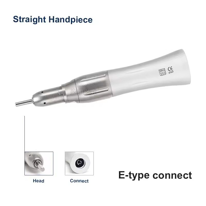 Dental Straight Nose Cone Low Speed Handpiece 1 To 1 Ratio For E Type Motors 1