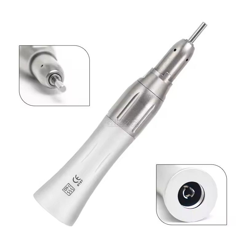 Dental Straight Nose Cone Low Speed Handpiece 1 To 1 Ratio For E Type Motors 0