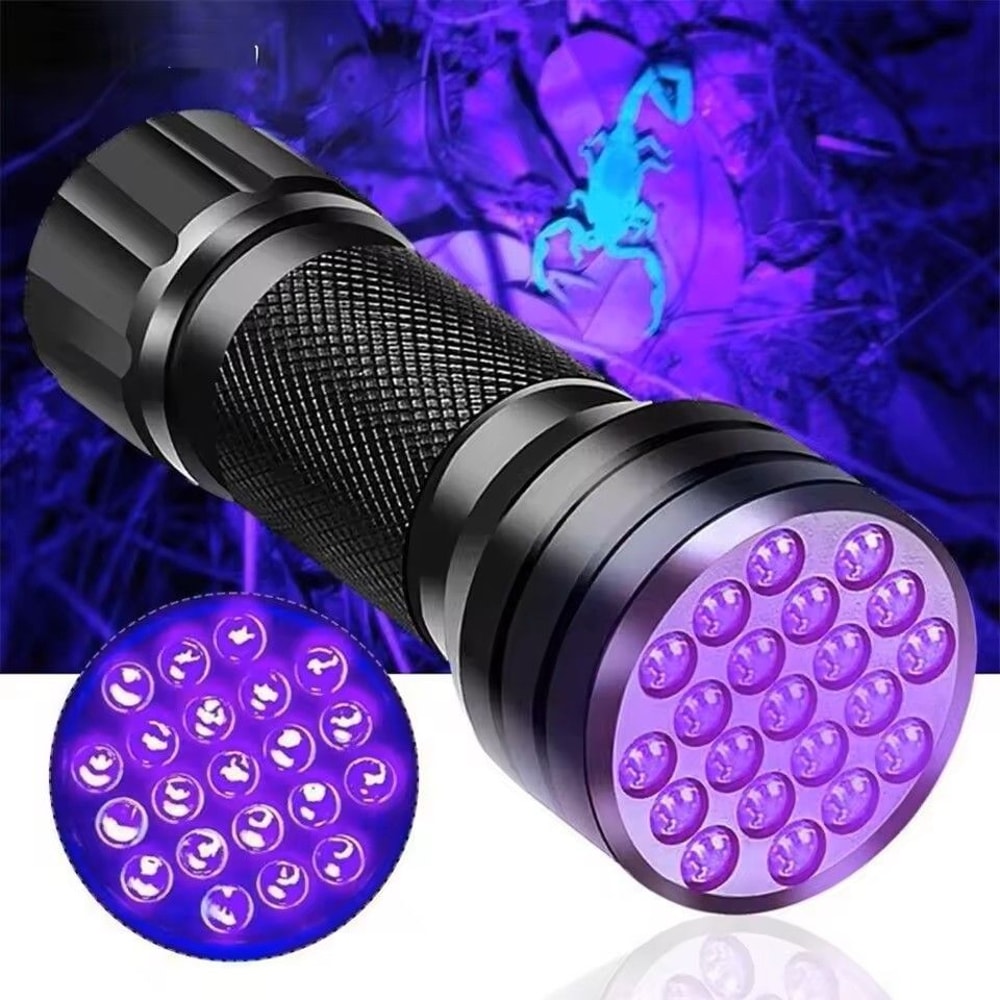 Portable 21 LED UV Ultraviolet Flashlight Blacklight 395 NM Mini Torch 0
