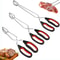 3Sizes Barbecue Scissor Tong NonSlip Long Handle Metal BBQ Baking Clips 1