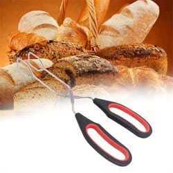 3-sizes barbecue scissor tong non-slip long handle metal bbq baking clips