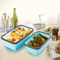 Collapsible Silicone Food Storage Containers Set Stackable SpaceSaving Microwave Freezer Safe Lun 3