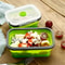 Collapsible Silicone Food Storage Containers Set Stackable SpaceSaving Microwave Freezer Safe Lun 1