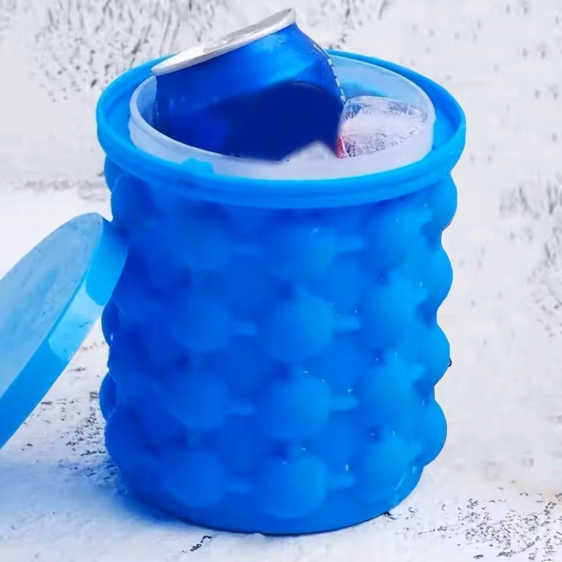 2in1 Silicone Ice Cube Maker Serving Bucket 3