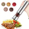 Electric Salt And Pepper Grinder Set One Handed Stainless Steel 6