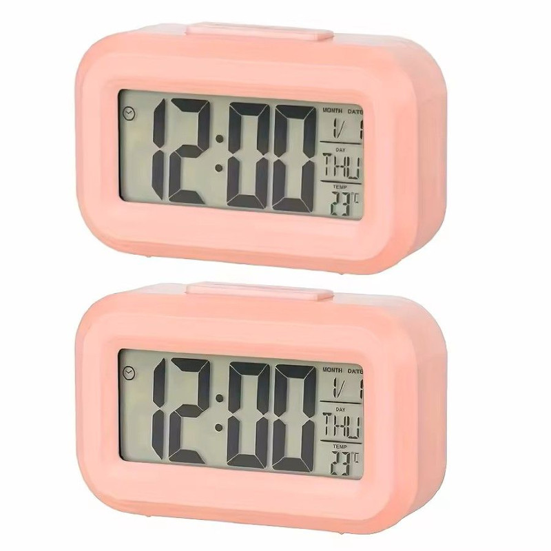 Smart Digital Alarm Clock With LCD Display And Temperature 12