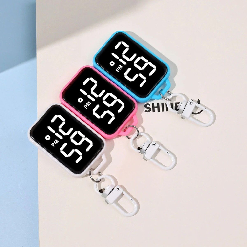 LED Keychain Digital Watch Mini Pocket Timepiece For Students And Backpacks 4