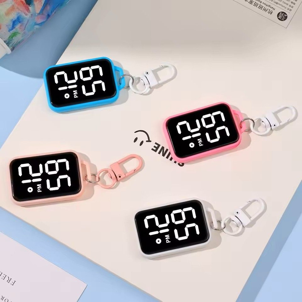 LED Keychain Digital Watch Mini Pocket Timepiece For Students And Backpacks 3