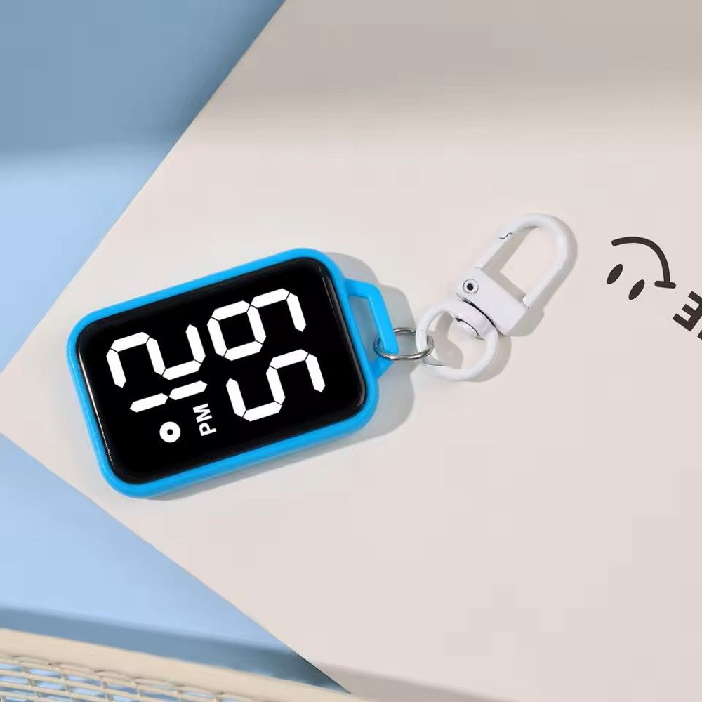 LED Keychain Digital Watch Mini Pocket Timepiece For Students And Backpacks 7