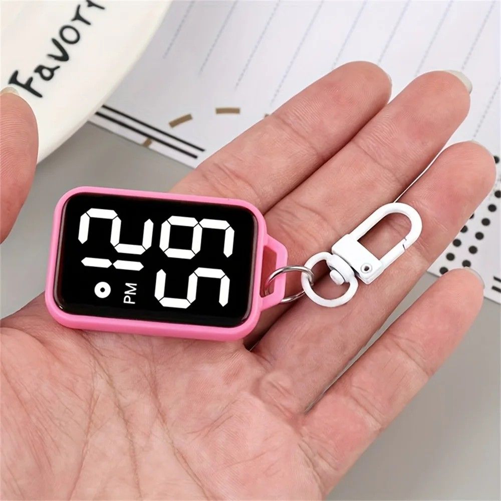LED Keychain Digital Watch Mini Pocket Timepiece For Students And Backpacks 1