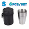 Portable Stainless Steel Cup Set With Carry Case For Outdoor Travel And Camping 2