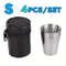 Portable Stainless Steel Cup Set With Carry Case For Outdoor Travel And Camping 1