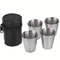 Portable Stainless Steel Cup Set With Carry Case For Outdoor Travel And Camping 6
