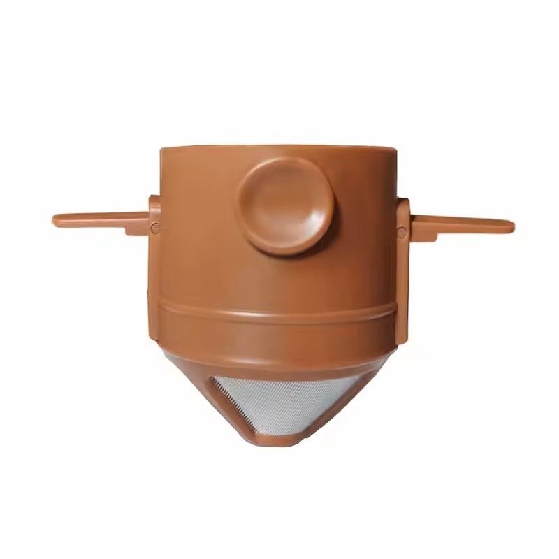 Folding Stainless Steel Coffee Dripper Filter Set With Ear Hook For Hand Pour Over Brewing 6