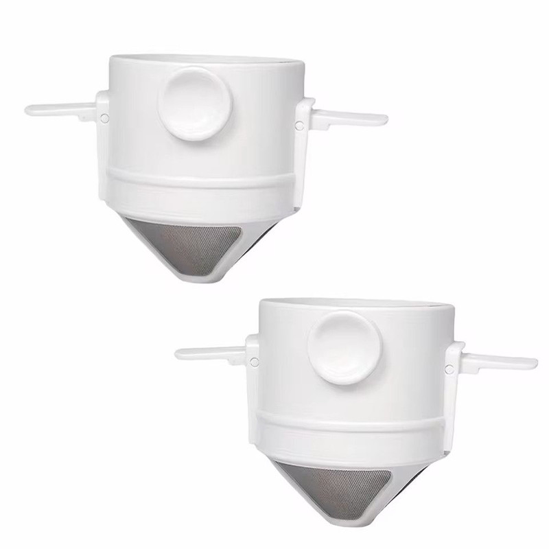 Folding Stainless Steel Coffee Dripper Filter Set With Ear Hook For Hand Pour Over Brewing 8