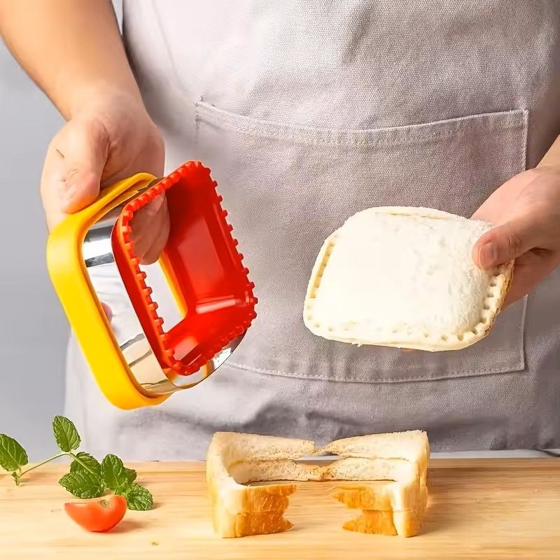 Stainless Steel Sandwich Cutting Mold With Hand Guard Multi Purpose Toast And Fruit Cutter For Lunc 1