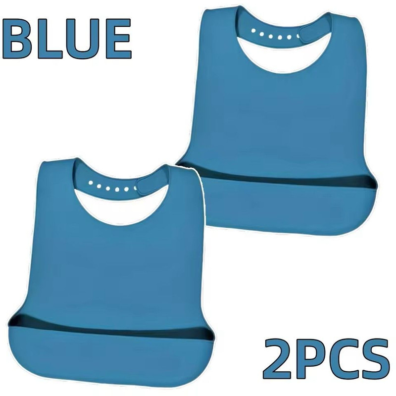 Large Silicone Adult Bib Waterproof Food Grade Bib With Pocket For Elderly Men And Women 10