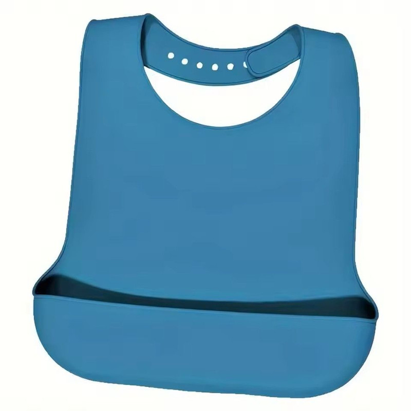 Large Silicone Adult Bib Waterproof Food Grade Bib With Pocket For Elderly Men And Women 7