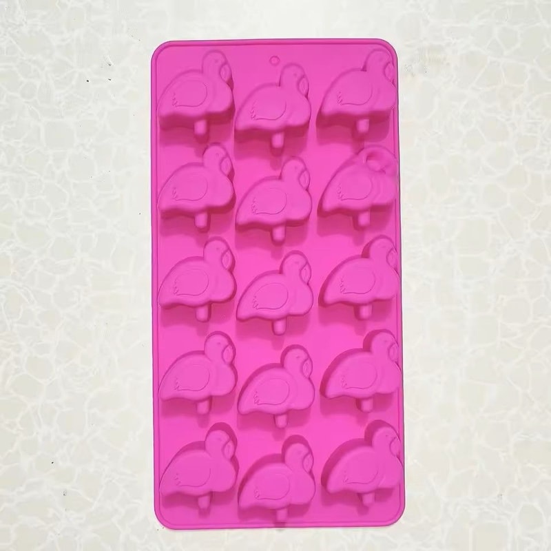 Hawaiian Cactus Pineapple Flamingo Silicone Ice Cube Tray Food Grade Flexible Ice Mold 5