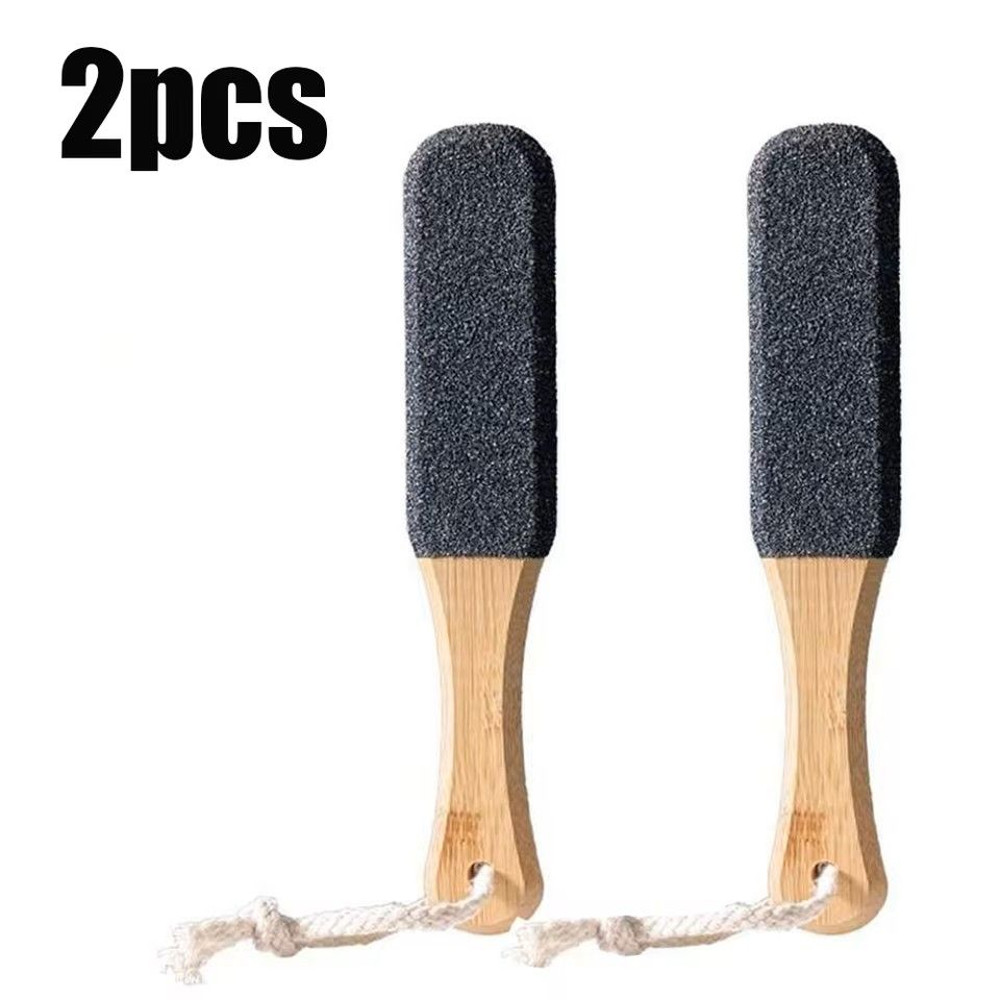 Bamboo Handle Foot File Natural Pumice Stone Pedicure Tool For Callus And Dead Skin Removal 5