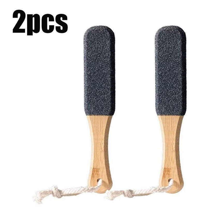 Bamboo Handle Foot File Natural Pumice Stone Pedicure Tool For Callus And Dead Skin Removal 5