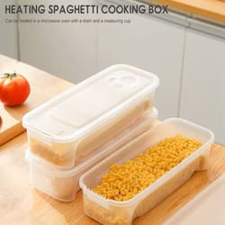 heating microwave pasta cooker – fast & easy noodle cooking box for home & dorm use