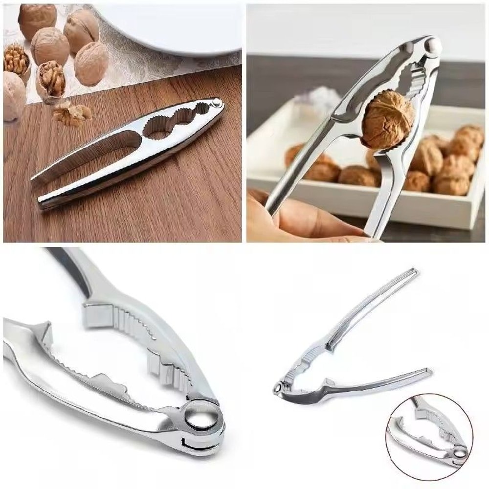 Heavy Duty Zinc Alloy Nutcracker Walnut Hazelnut Pine Nut Sheller Tool 6