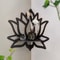 Wooden Lotus Hollow Decorative Rack Aromatherapy Organizer Candle Holder WallMounted Corner Shelf 2