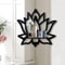 Wooden Lotus Hollow Decorative Rack Aromatherapy Organizer Candle Holder WallMounted Corner Shelf 5