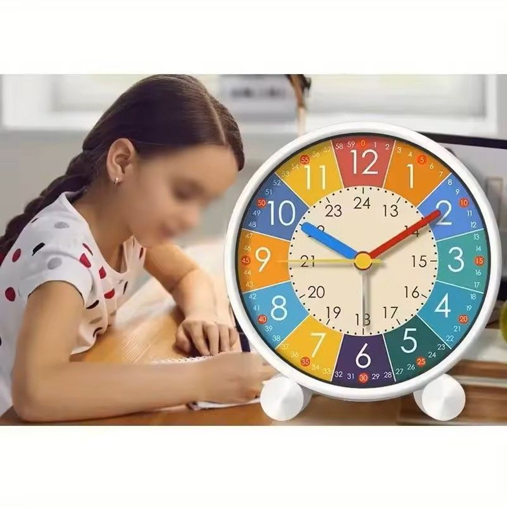 Kids Early Learning Alarm Clock Silent Desktop Clock For Bedroom Or Study Room 1