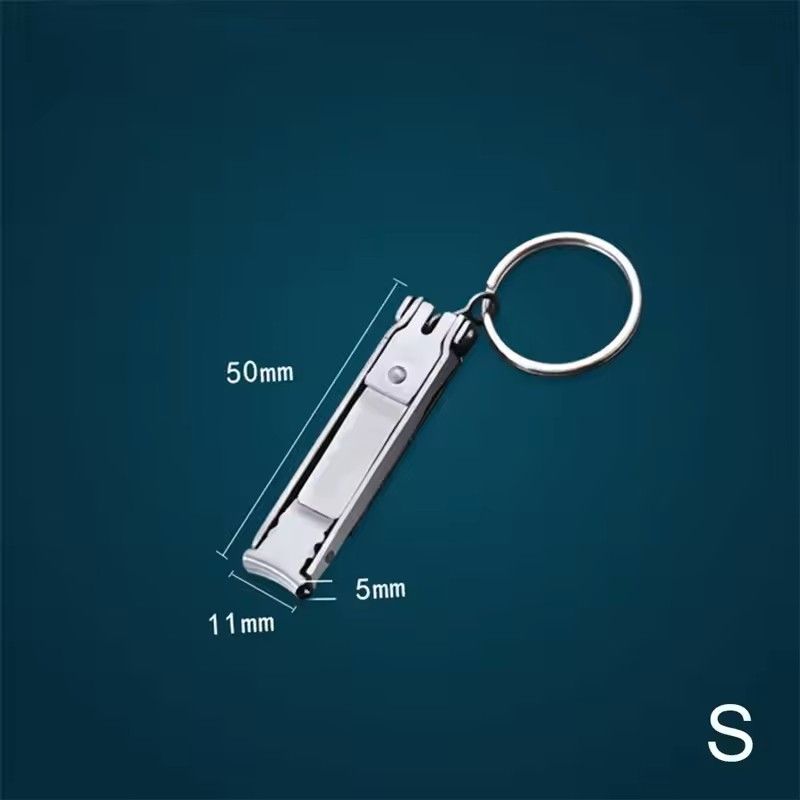 Compact Foldable Nail Clippers Portable Fingernail Cutter With Key Chain Manicure Tool 4
