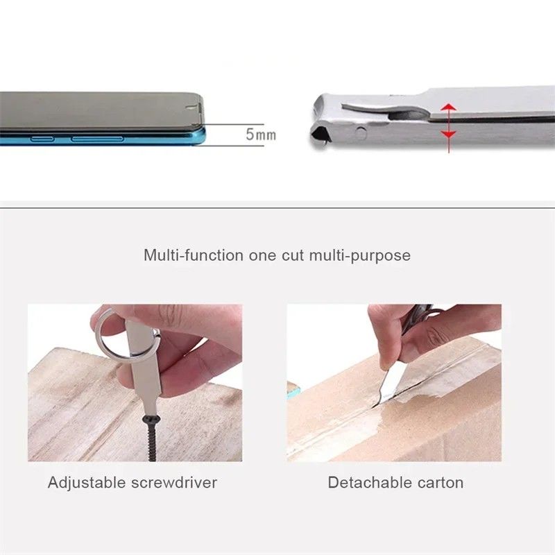 Compact Foldable Nail Clippers Portable Fingernail Cutter With Key Chain Manicure Tool 1