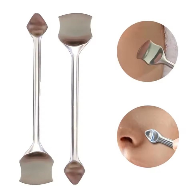 304 Stainless Steel Blackhead Cleaning Scraper Double Head Pimple Remover Facial Care Beauty Tool 5
