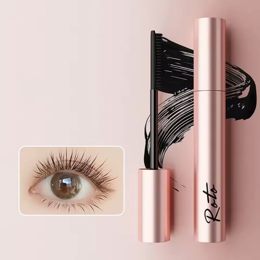 Black Mascara Waterproof Lengthening Silky Eyelashes Volume Eye Makeup Cosmetics 4