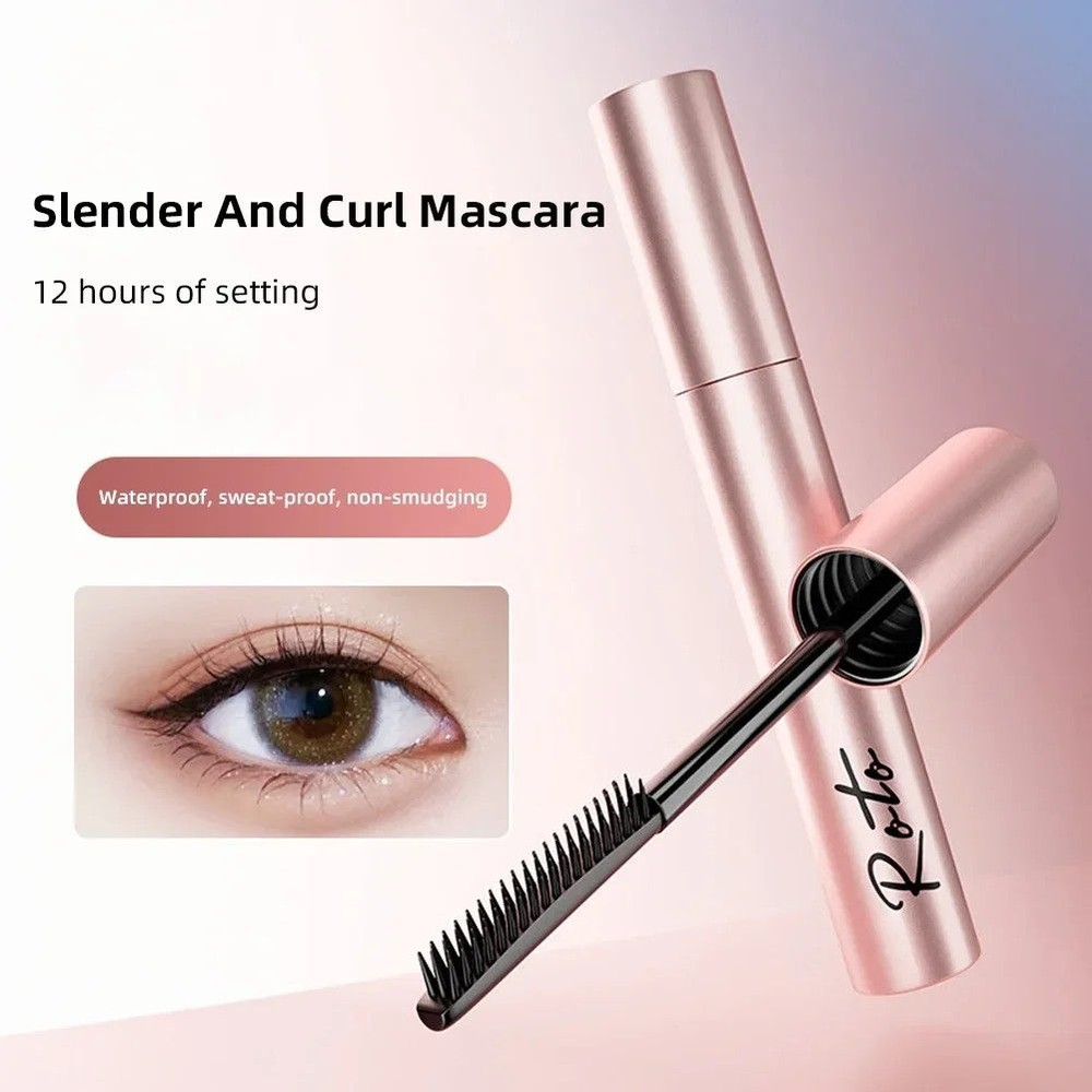 Black Mascara Waterproof Lengthening Silky Eyelashes Volume Eye Makeup Cosmetics 2